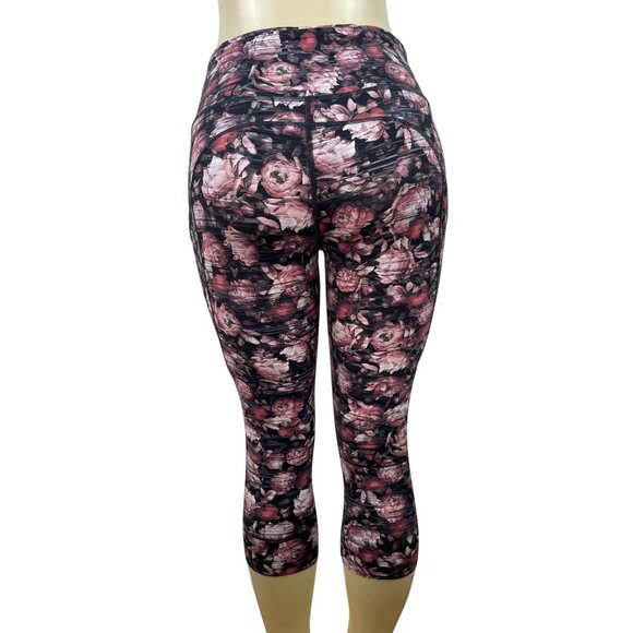 Lululemon Womens Floral Print High-Rise Crop Leggings Size 8 - Picture 3 of 6